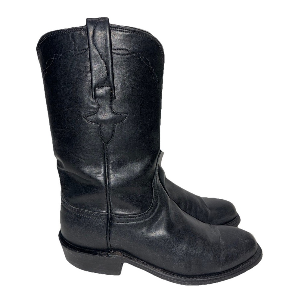 Lucchese‎ Boots Women's 5 C Black Oil Roper Boho Prairie Western Cowgirl